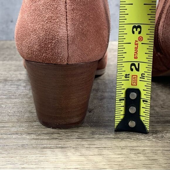 Violet & Red~Women’s~Deep Salmon Suede  Booties "Carley" ~Size 9.5M - Picture 5 of 9